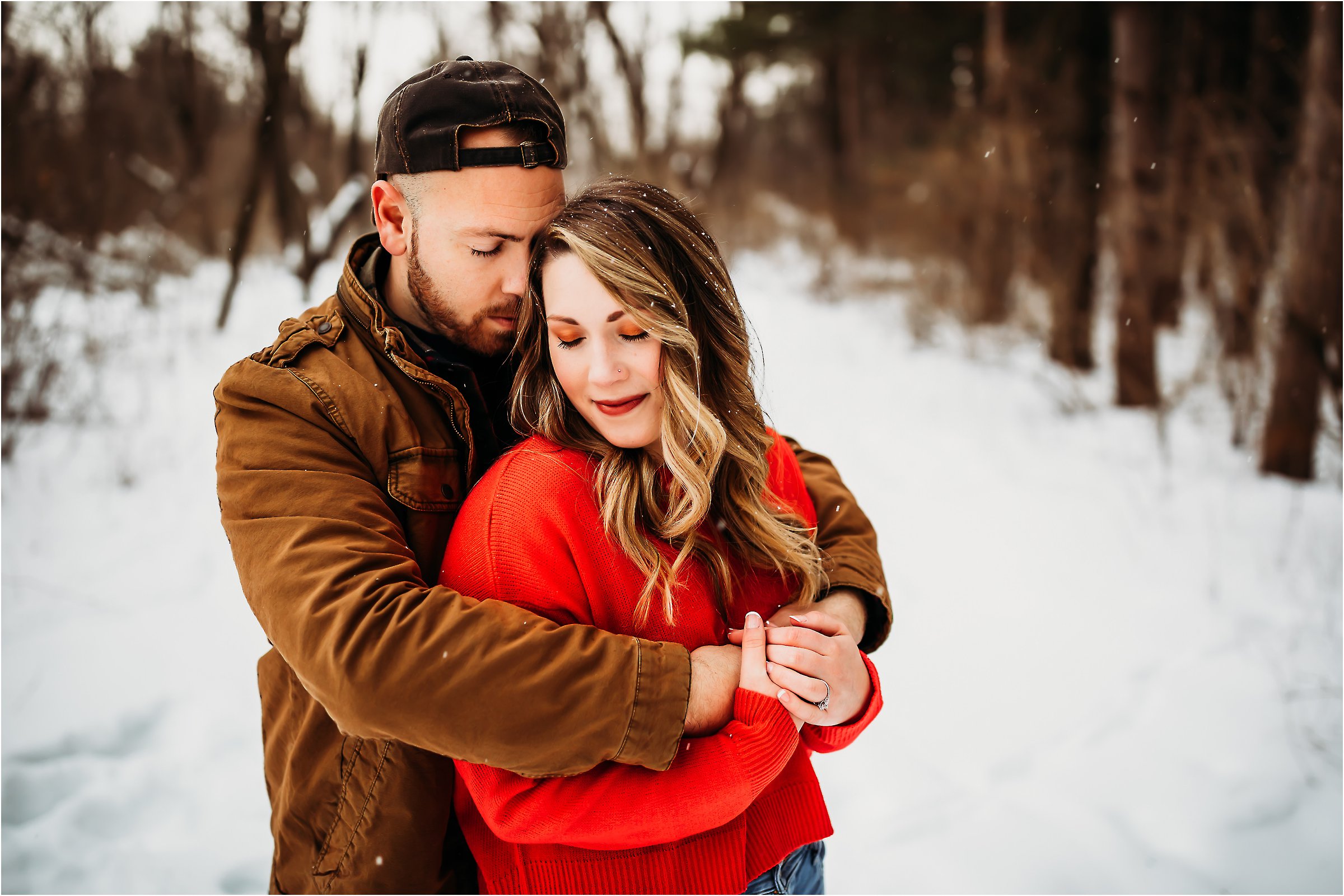 Winter engagement session Tomahawk WI